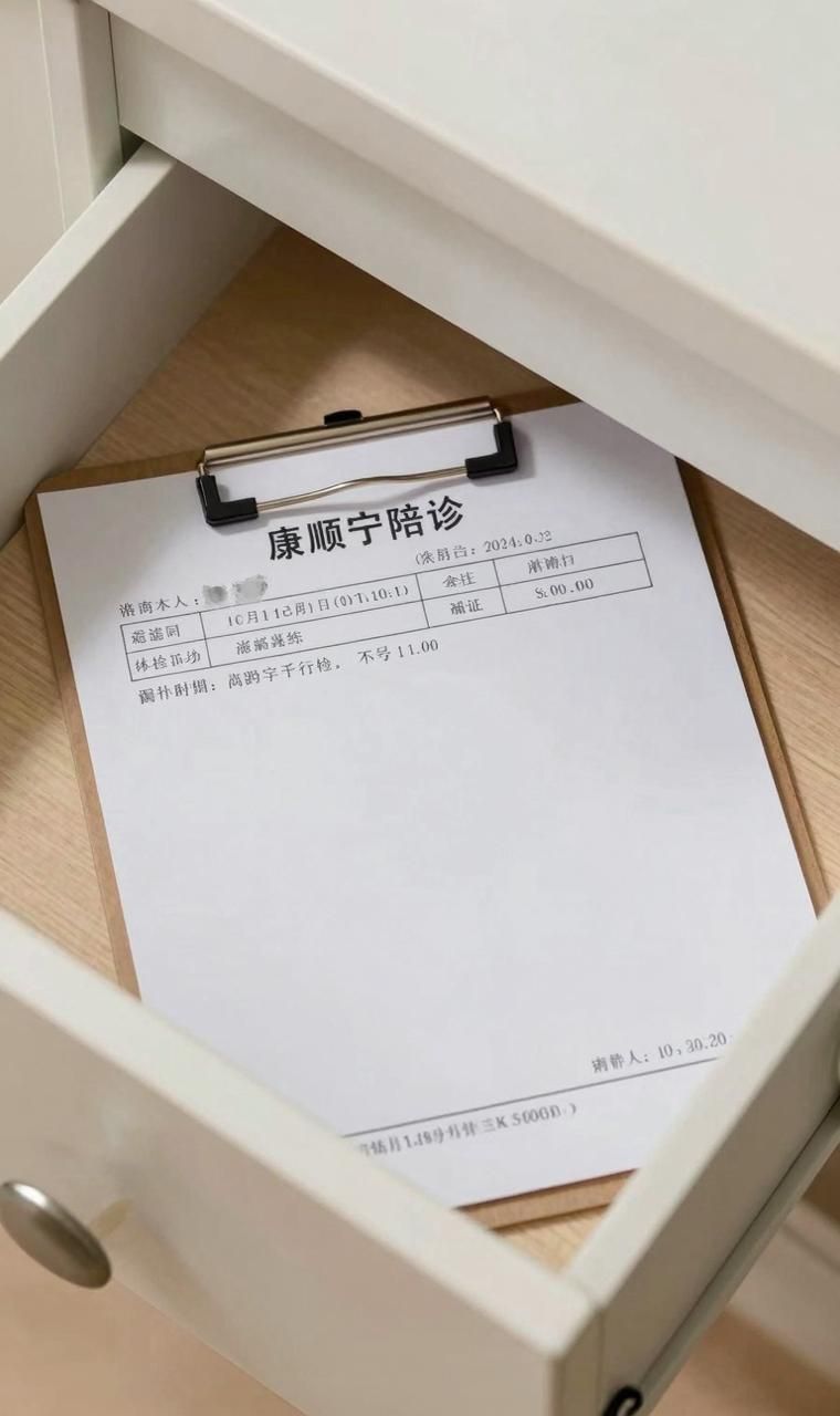 一张体检单在抽屉里锁了两年没敢拆 - 康顺宁陪诊